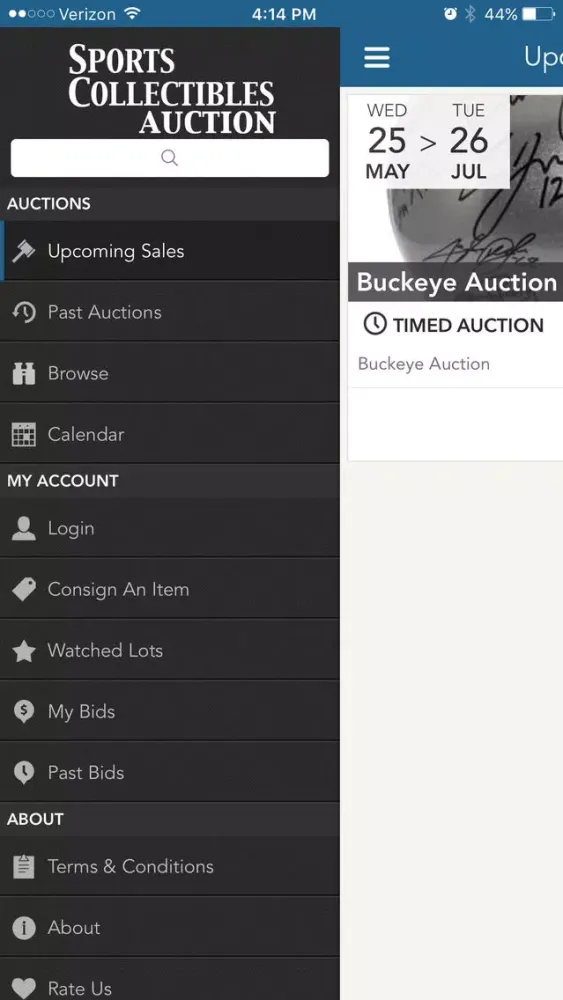 Sports Collectibles Auction سکرین شاٹس