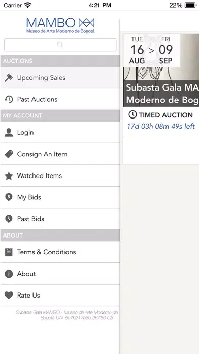 Subasta Gala MAMBO應用截圖