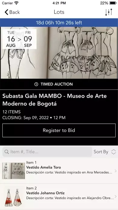 Subasta Gala MAMBO應用截圖