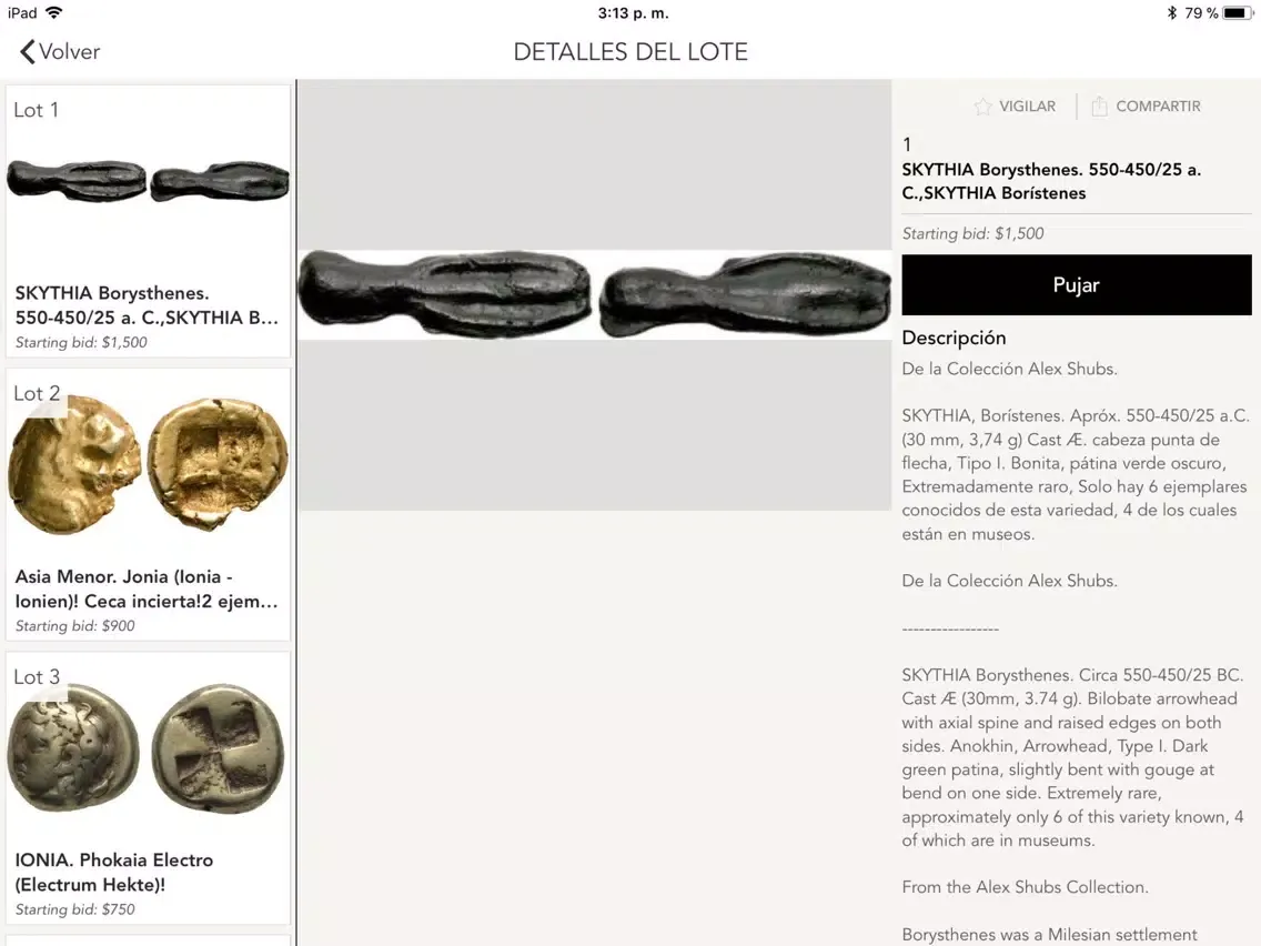 تصاویر Tessera Subastas Auctions iPad 