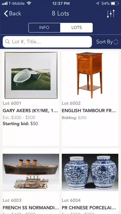 Capturas de tela do Vintage Accents Auctions