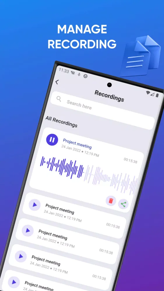 RecVoice:Audio Editor Recorder स्क्रीनशॉट