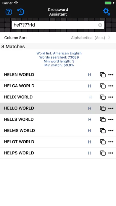 Capturas de tela do Anagram & Crossword Assistant