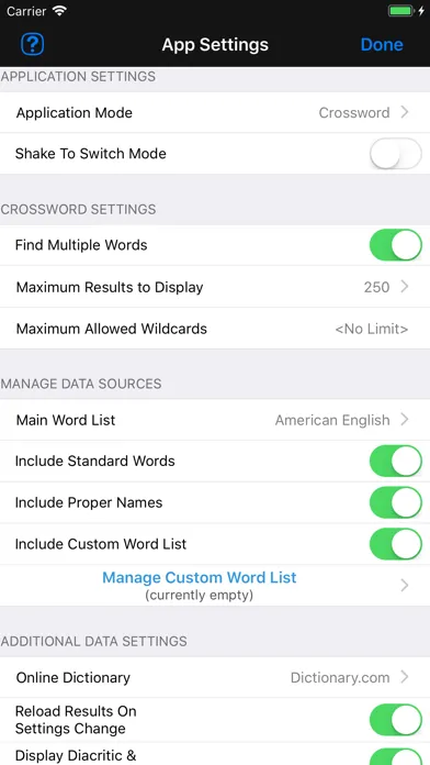 Capturas de tela do Anagram & Crossword Assistant