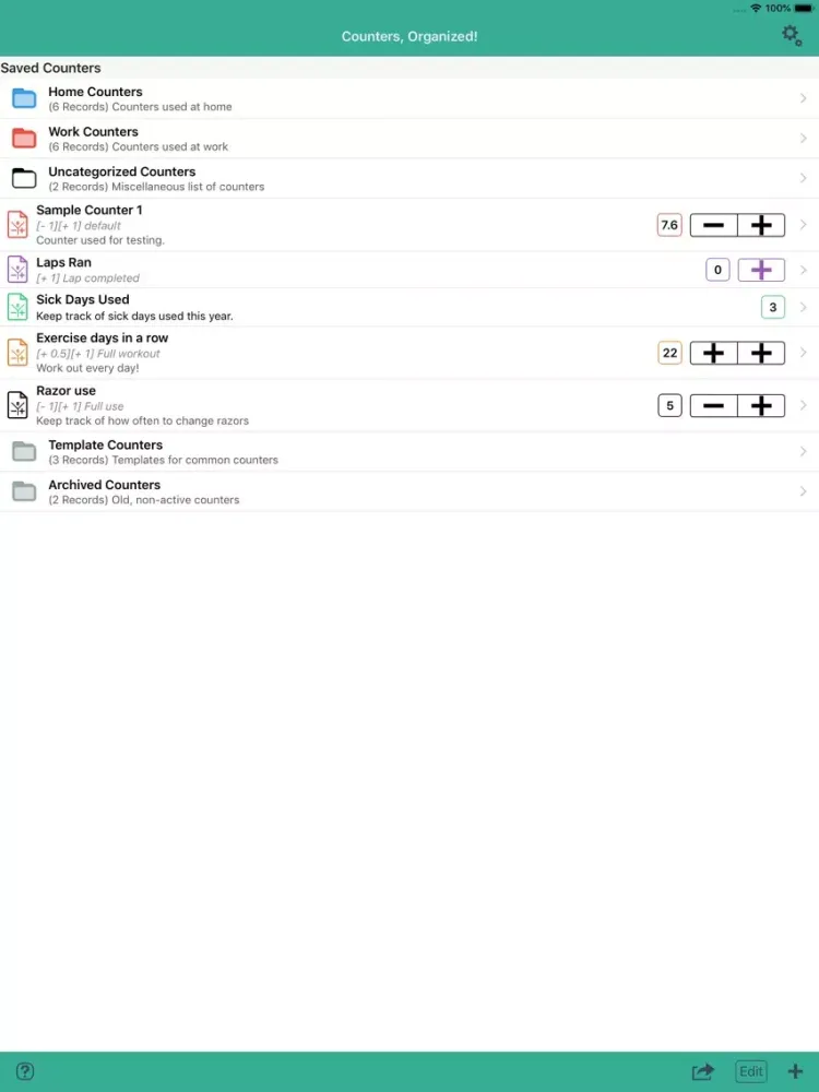 Captures d'écran de Counters, Organized! iPad 