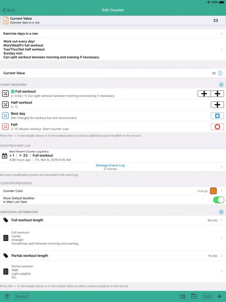 Captures d'écran de Counters, Organized! iPad 