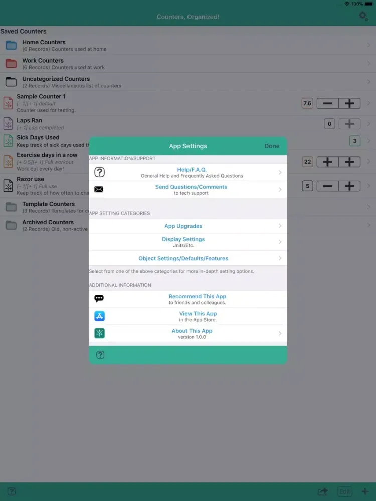 Captures d'écran de Counters, Organized! iPad 