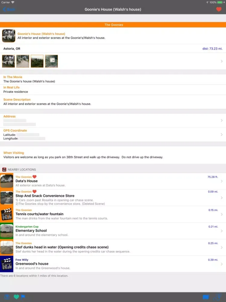 Movie Tours: Portland Oregon iPad  스크린샷