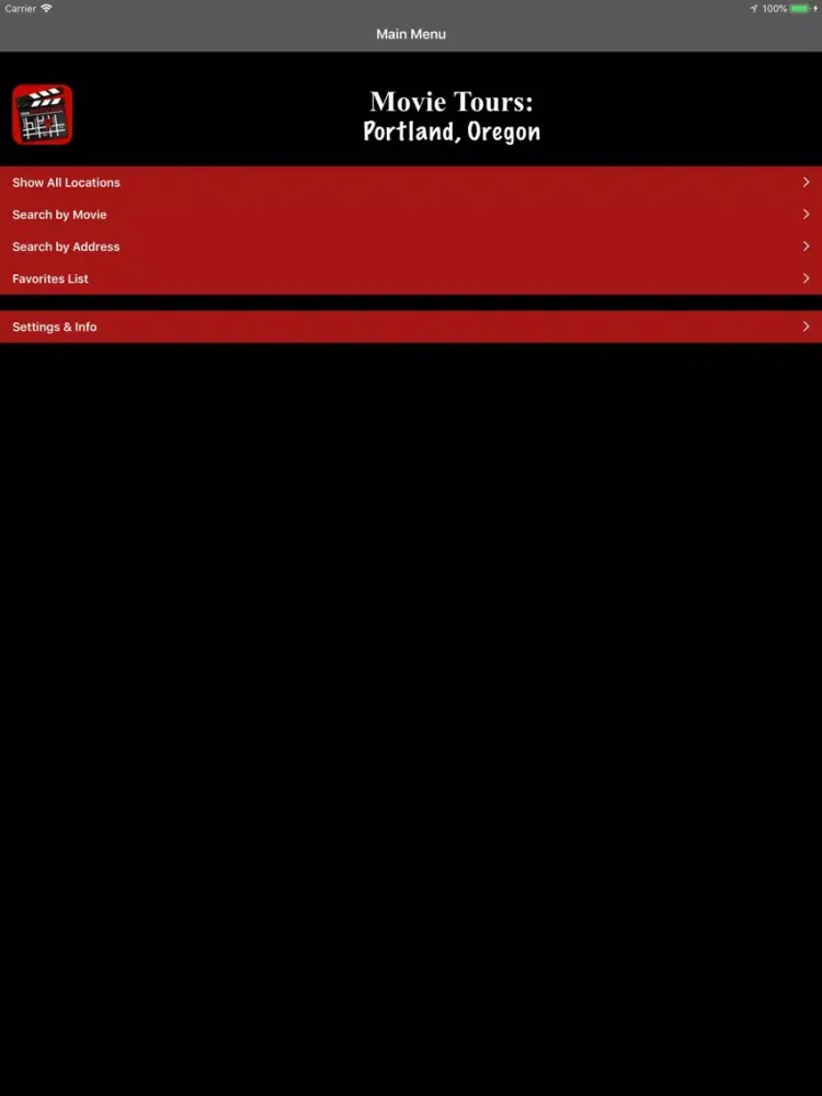 Movie Tours: Portland Oregon iPad  스크린샷