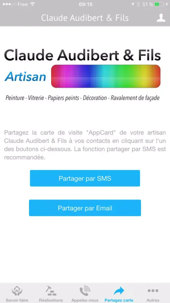 Capturas de tela do Audibert Artisan - Peintre en batîment