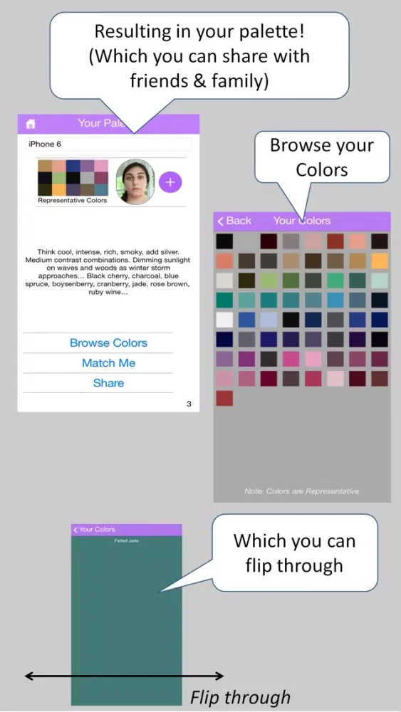 Capturas de pantalla de All Eyes On Hue – Portable, Personalized Seasonal Color Match Genius