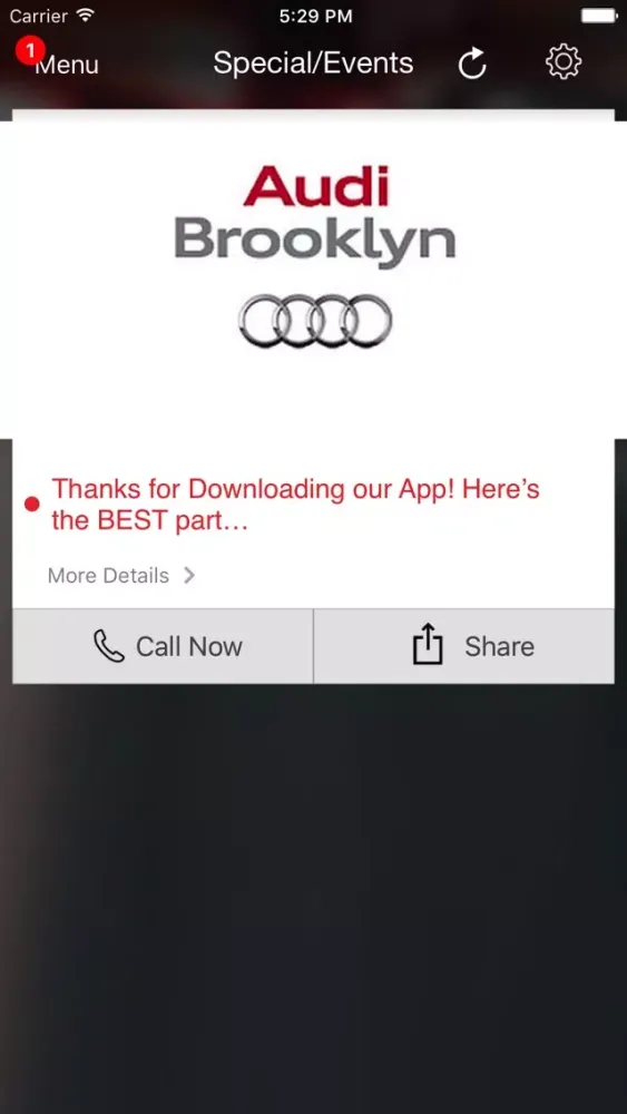 Audi Brooklyn DealerApp Ekran Görüntüleri