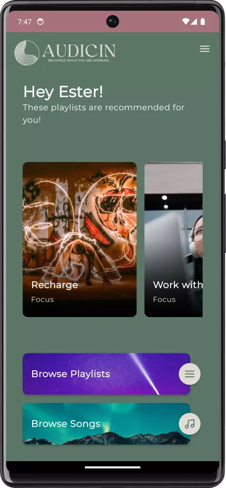 Audicin: Relax & Focus Audio Screenshots