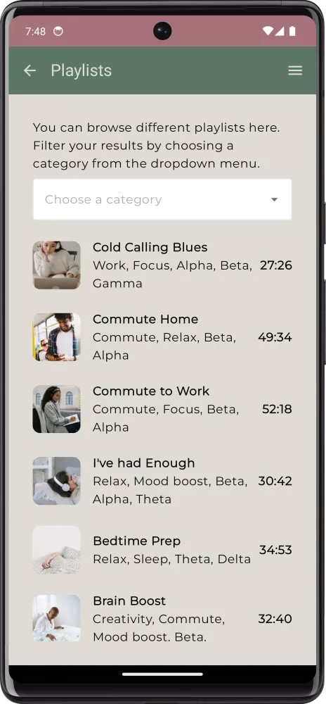 Audicin: Relax & Focus Audio Screenshots