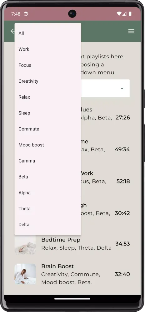 Audicin: Relax & Focus Audio Screenshots