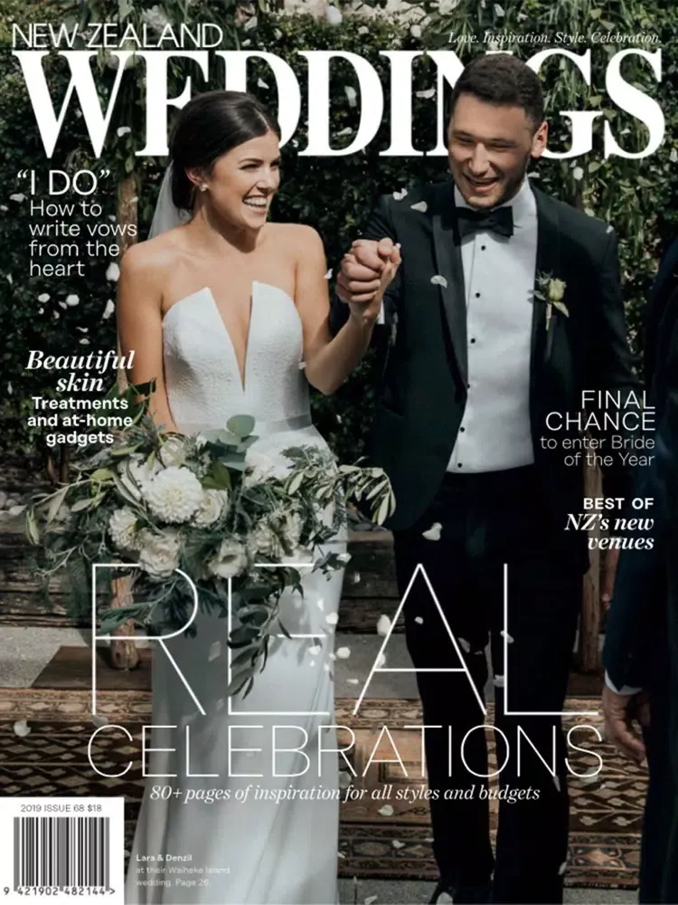 Tangkapan layar NZ Weddings Magazine iPad 