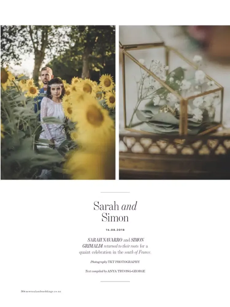 Tangkapan layar NZ Weddings Magazine iPad 