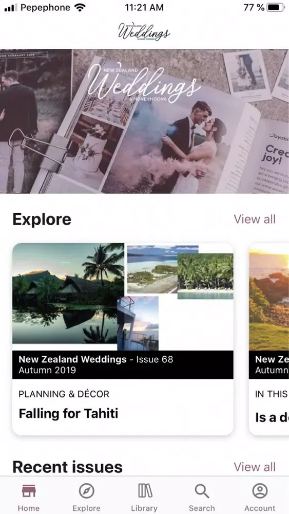 Tangkapan layar NZ Weddings Magazine