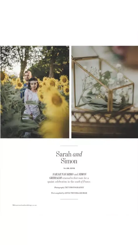 Tangkapan layar NZ Weddings Magazine