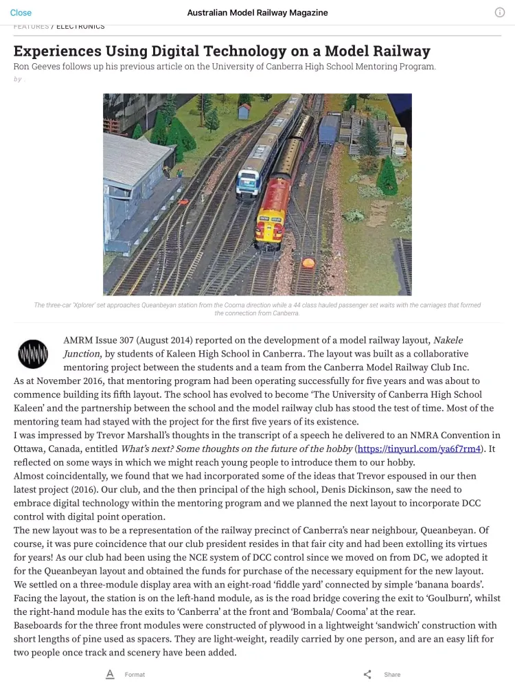Australian Model Railway Mag Screenshots