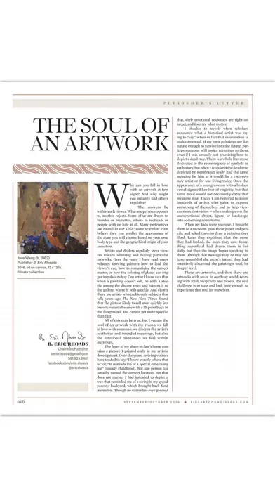 Tangkapan skrin Fine Art Connoisseur Magazine