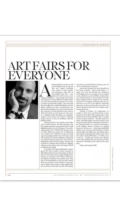 Tangkapan skrin Fine Art Connoisseur Magazine