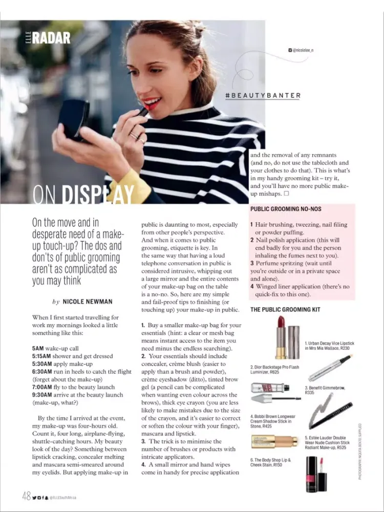 ELLE Magazine South Africa iPad  Screenshots