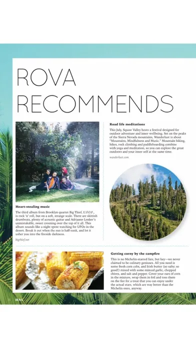 Zrzuty ekranu ROVA Magazine
