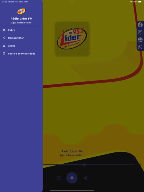Скриншоты Lider FM Paraíso iPad 