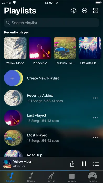 Tangkapan layar Audify Music Player