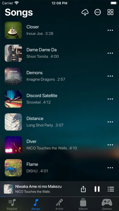 Tangkapan layar Audify Music Player