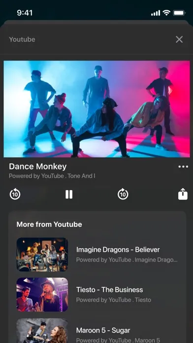 Tangkapan layar Audify Music Player