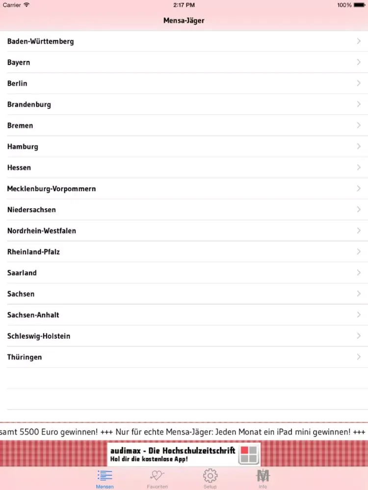Скриншоты Mensa-Jäger: Mensa Speiseplan iPad 