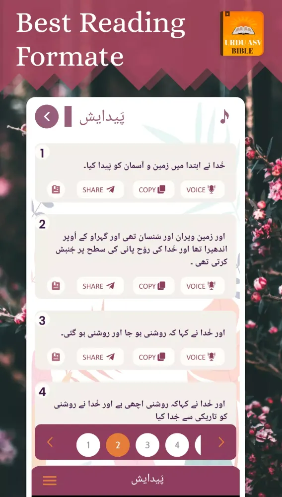 Capturas de pantalla de Holy Urdu English ASV Bible
