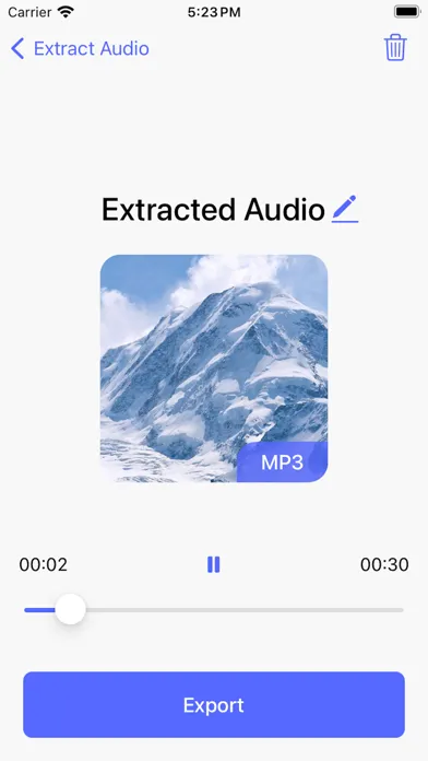 Tangkapan skrin Audio Extractor + Video to MP3