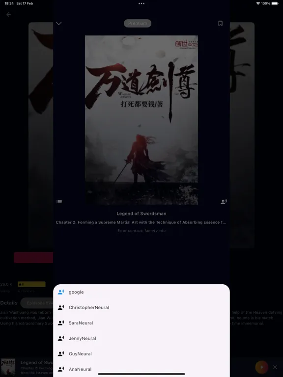 NovelFull Audio iPad  سکرین شاٹس