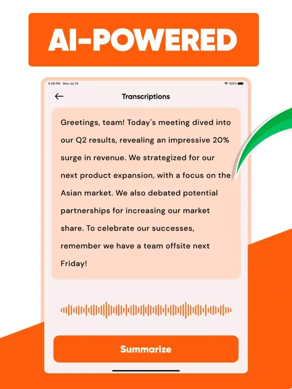 Transcribe Ai : Speech to Text iPad  스크린샷