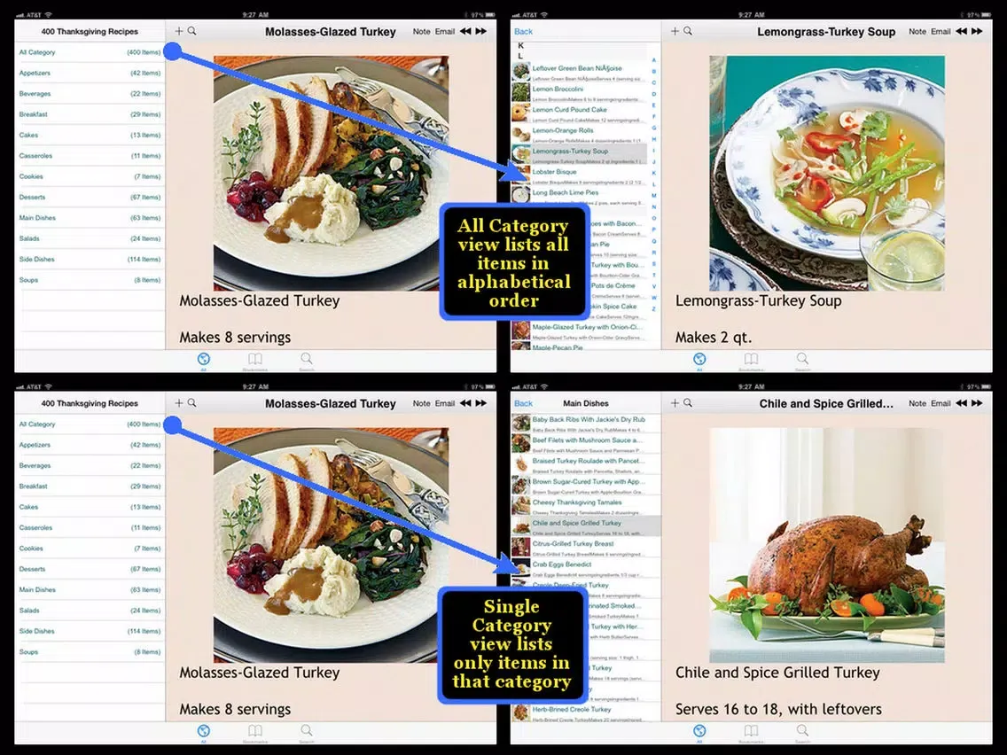 400 Thanksgiving Recipes iPad 應用截圖