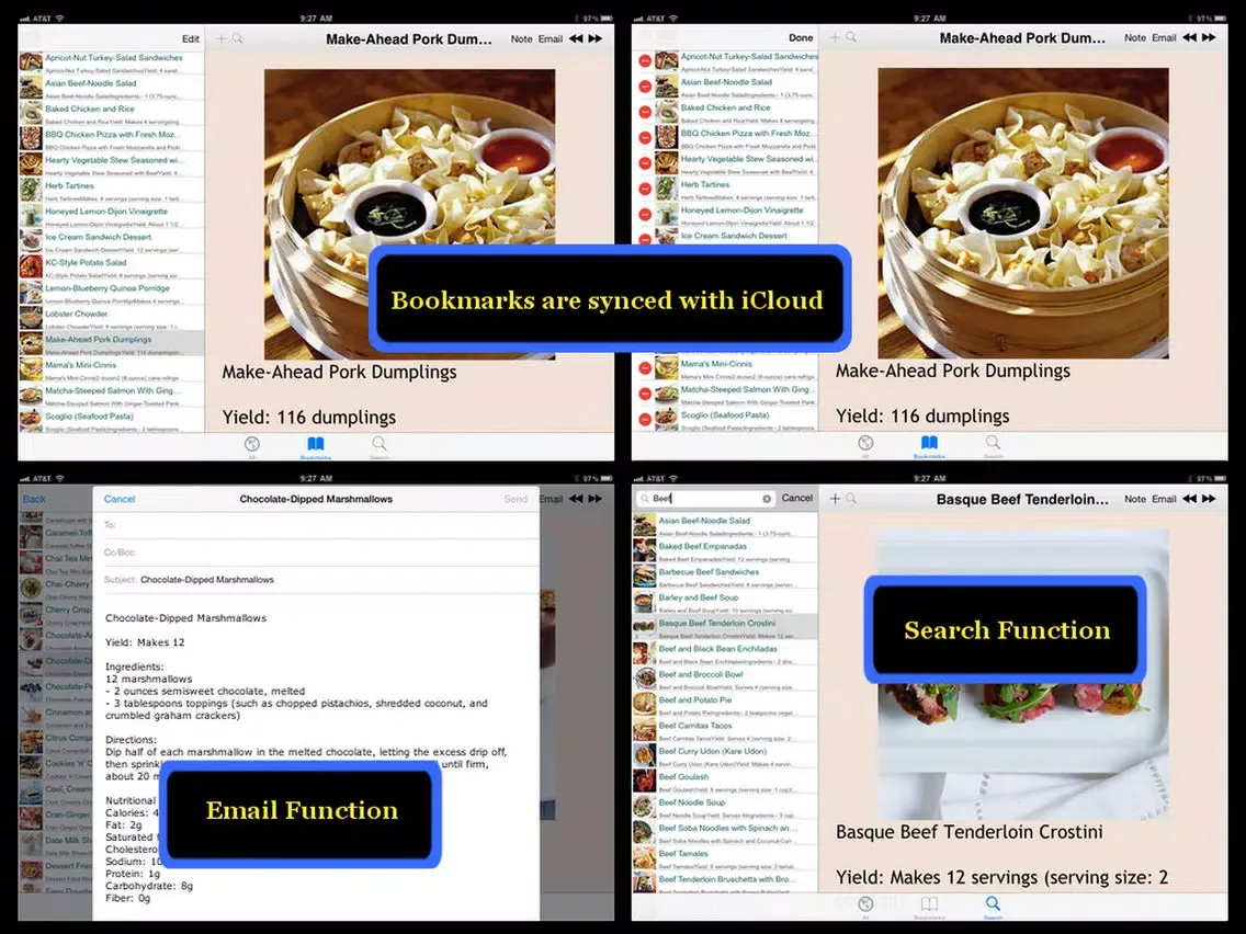 Zrzuty ekranu Egg-Free Recipes iPad 