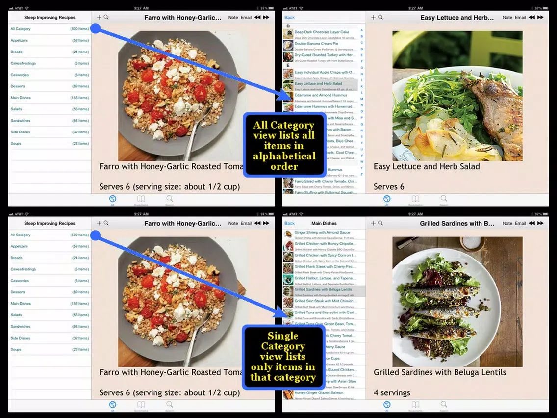 Sleep Improving Recipes iPad  Ekran Görüntüleri