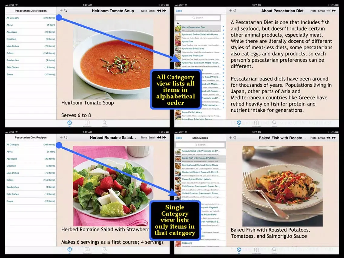 Pescetarian Diet Recipes iPad  স্ক্রিনশট