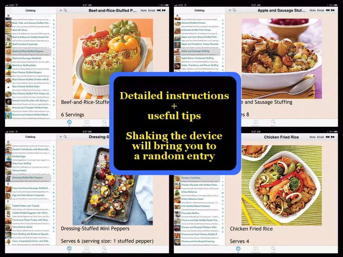 Capturas de tela do 400 Stuffing Recipes iPad 