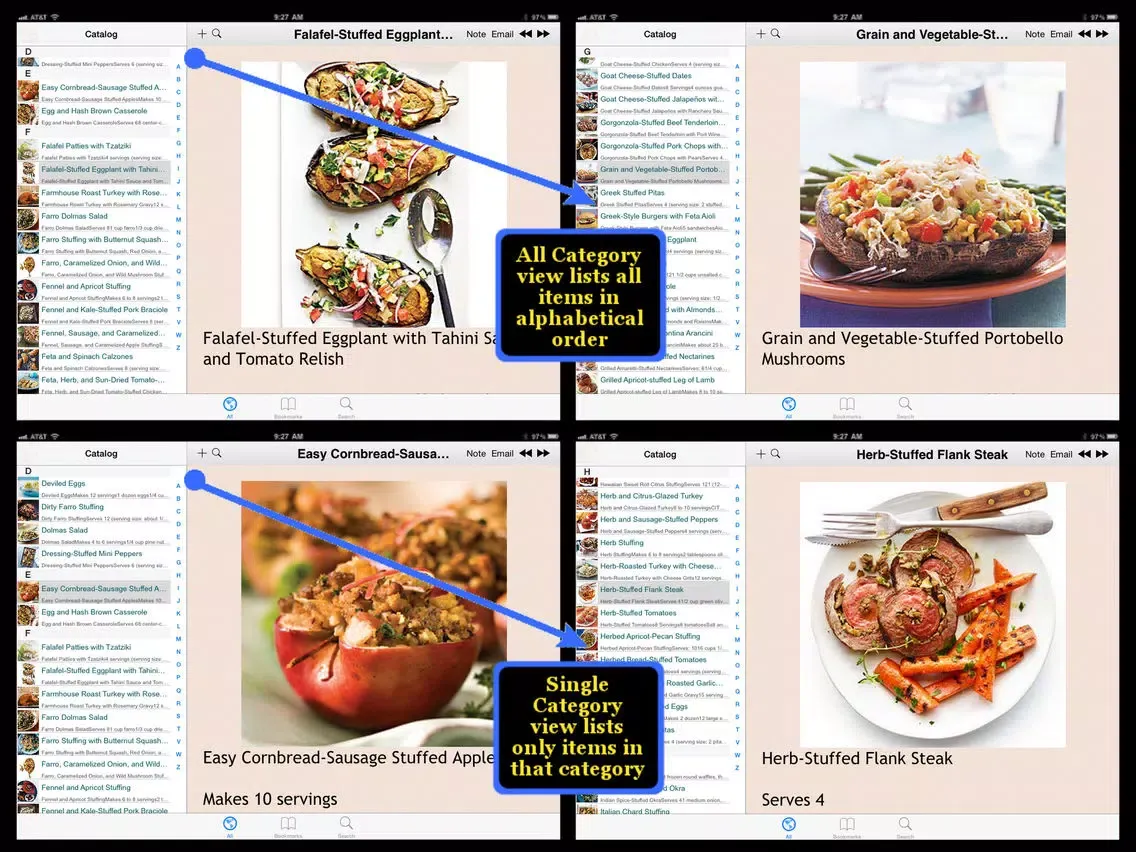 Capturas de tela do 400 Stuffing Recipes iPad 