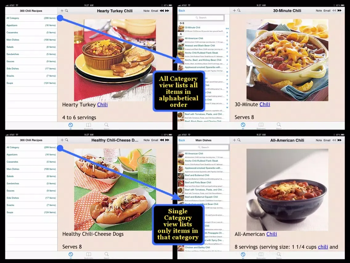 Ảnh chụp màn hình của 300 Chili Recipes iPad 