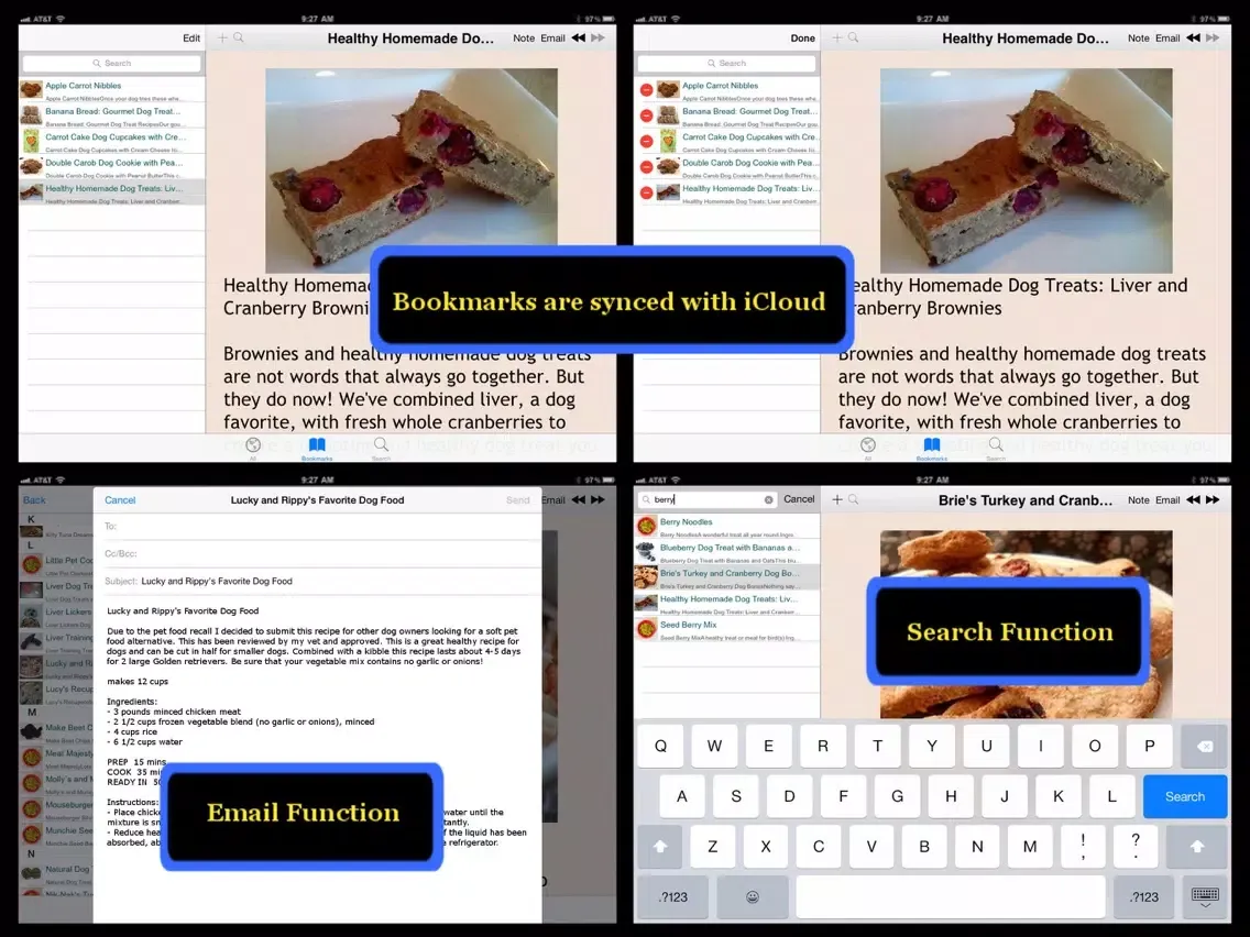 Homemade Pets Recipes iPad 应用截图