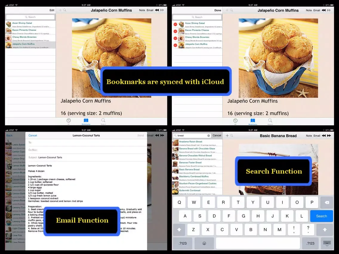 Capturas de tela do 500 Picnic Recipes iPad 