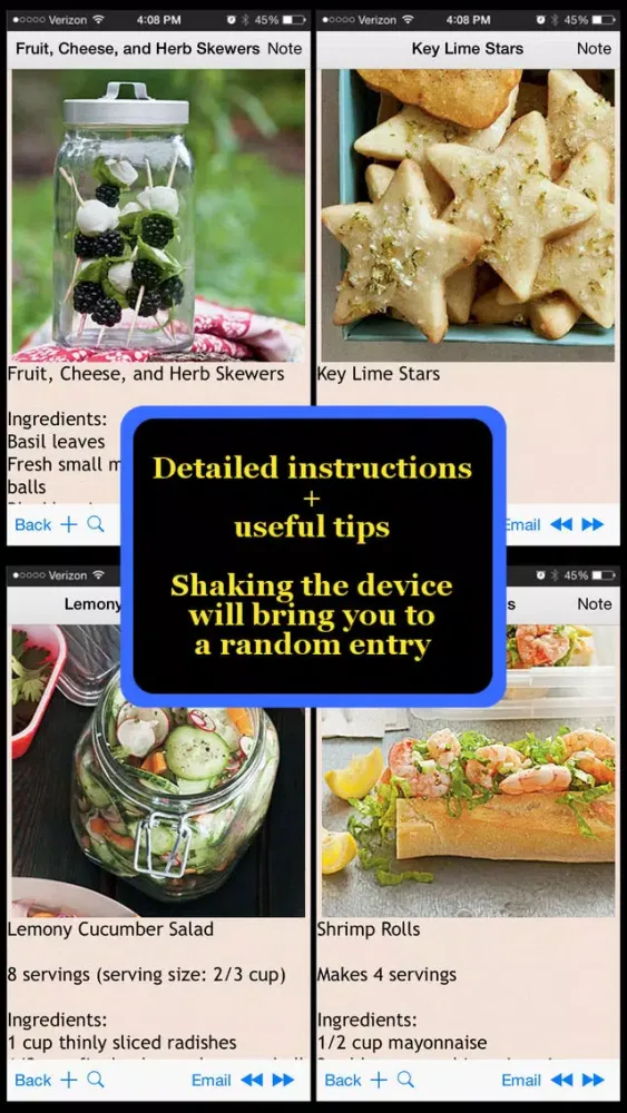 Capturas de tela do 500 Picnic Recipes
