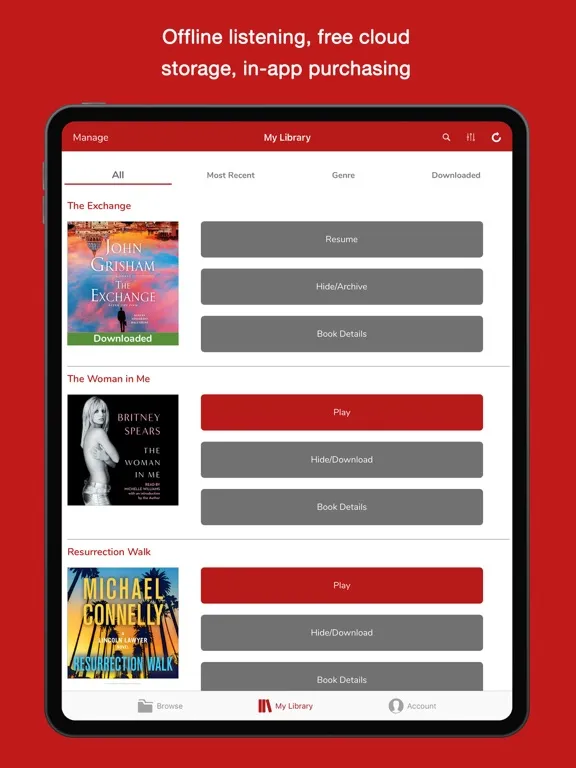 Audiobooks Now Audio Books iPad  스크린샷