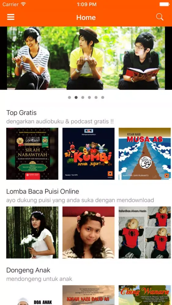 Tangkapan layar AudioBuku - Audio Buku Podcast