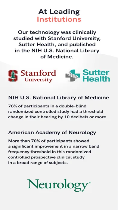 Captures d'écran de AudioCardio Hearing & Tinnitus